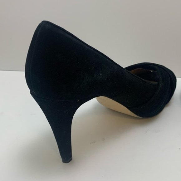 Talbots Black Suede Open Toe Pumps - Picture 9 of 11